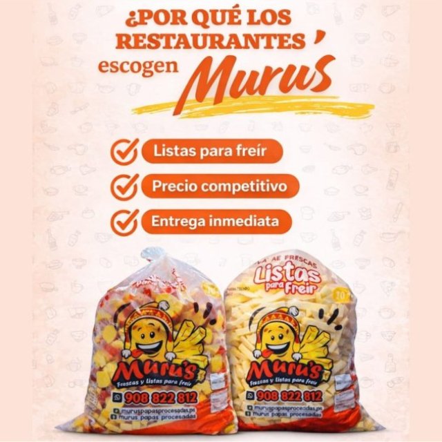Muru´s  Papas procesadas para freír